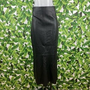 Nasty Gal Black Faux Leather Maxi Skirt